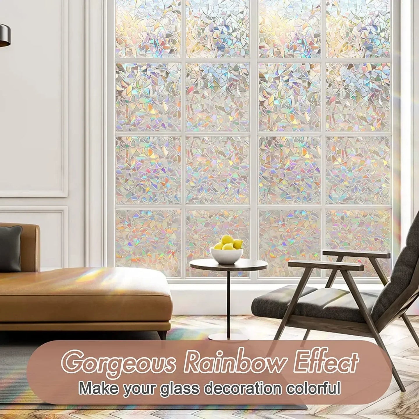 Rainbow Window Film: Static Cling Privacy Film